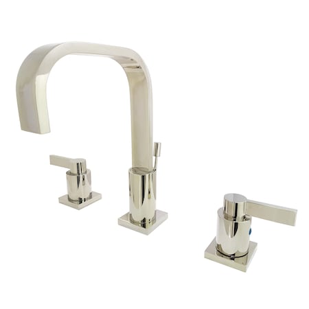 NuvoFusion Widespread Bathroom Faucet, Polished Nickel